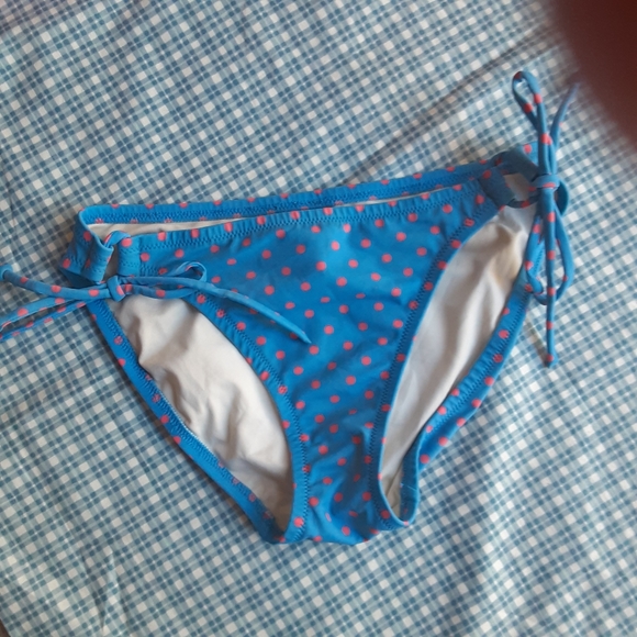 Victoria Secret blue & pink polka dot bikini 36B/S - Picture 7 of 8